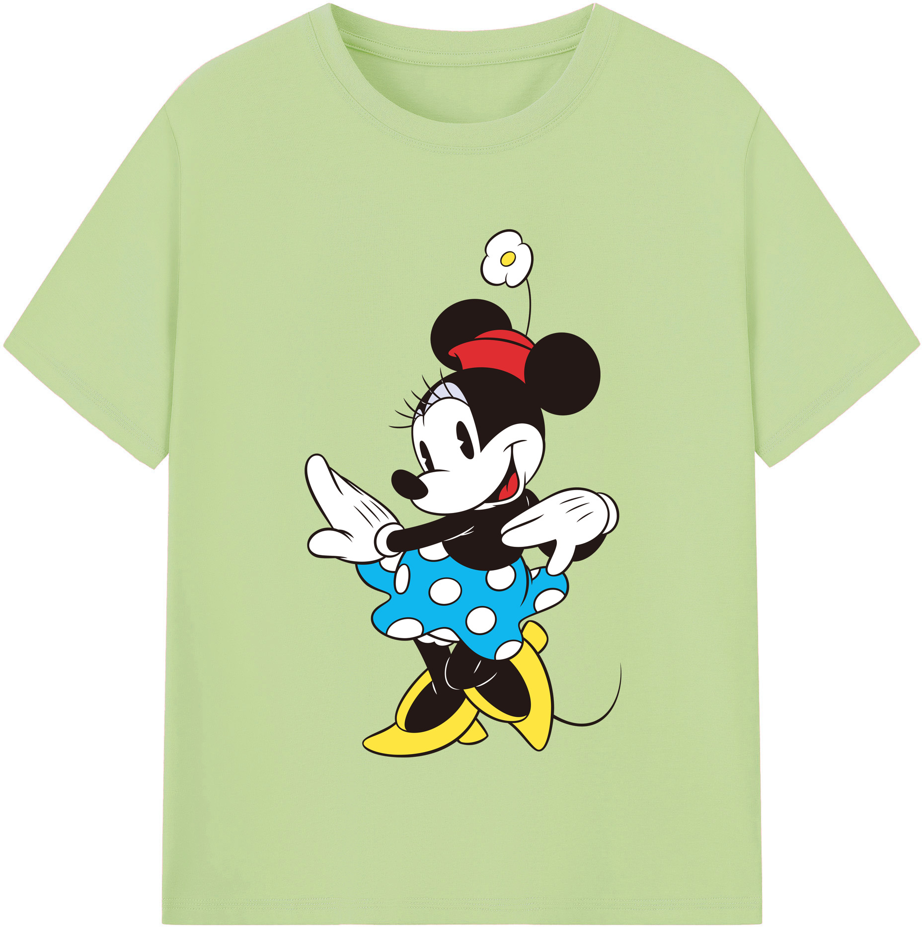 （画像用） ミッキーマウス Mickey Mouse 綿100％半袖Tシャツ（フロントプリント）